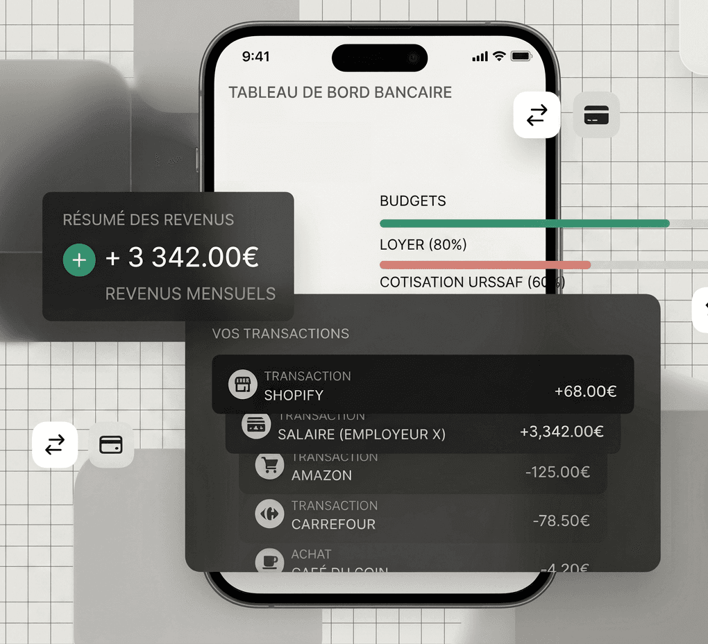 Interface agrégation bancaire Klark